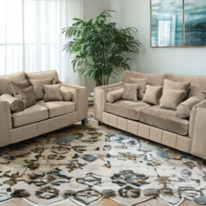 3+2 Madrid Sofa Set – Mink Plush Fabric