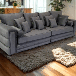 4 Seater Boston Sofa (Steel Plush Velvet)