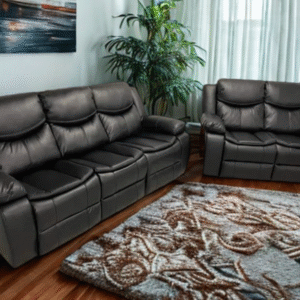 3+2 Vancouver Recliner Sofa Set With Cupholders (Black)