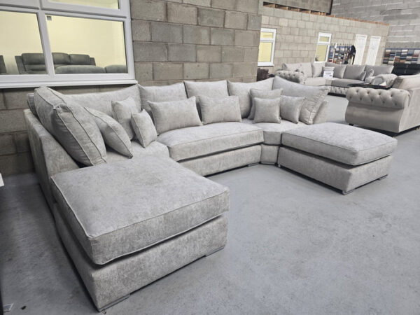 Belgravia U-Shape Sofa - Truffle Alaska Fabric - Image 2