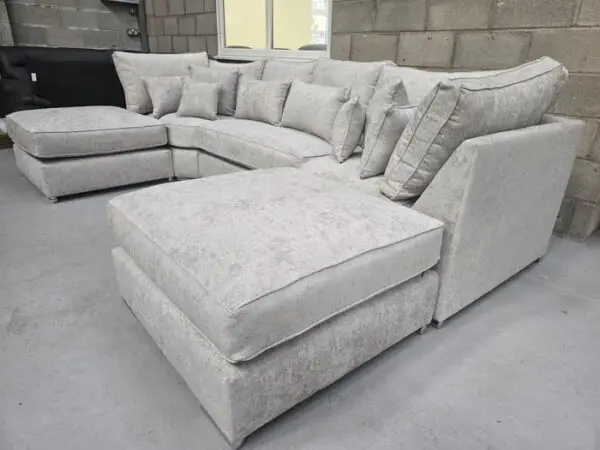 Belgravia U-Shape Sofa - Truffle Alaska Fabric - Image 3