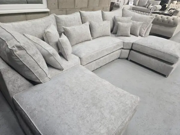 Belgravia U-Shape Sofa - Truffle Alaska Fabric - Image 4
