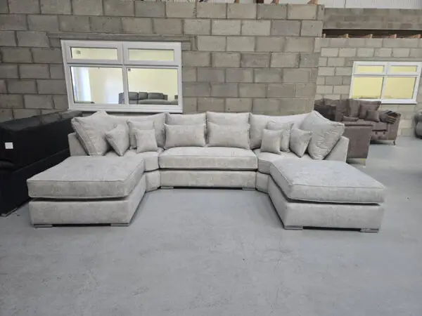 Belgravia U-Shape Sofa - Truffle Alaska Fabric - Image 5