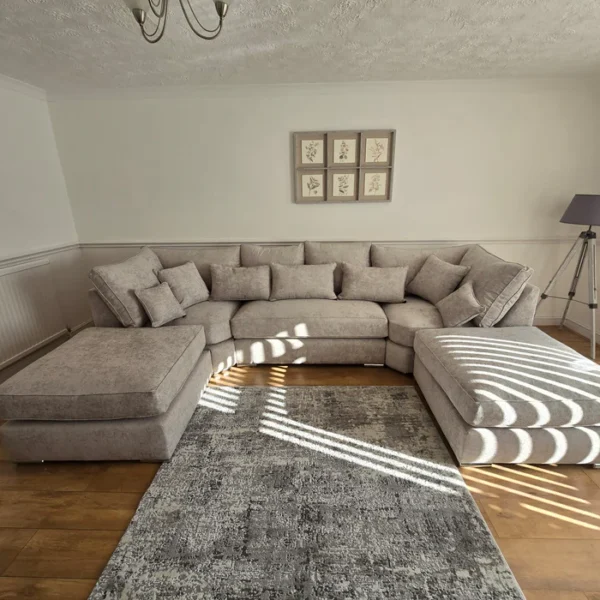 Belgravia U-Shape Sofa – Truffle Alaska Fabric - Image 2