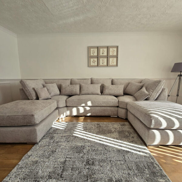 Belgravia U-Shape Sofa – Truffle Alaska Fabric - Image 3