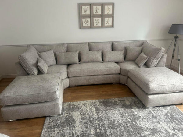 Belgravia U-Shape Sofa – Truffle Alaska Fabric - Image 6