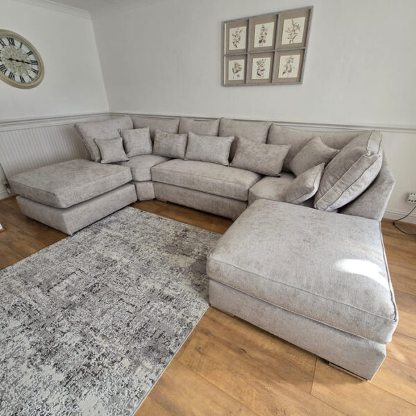 Belgravia U-Shape Sofa – Truffle Alaska Fabric - Image 7