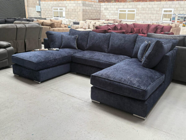 London U-Shape Sofa – Midnight Alaska Fabric - Image 3