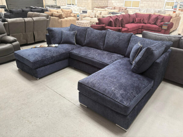 London U-Shape Sofa – Midnight Alaska Fabric - Image 4