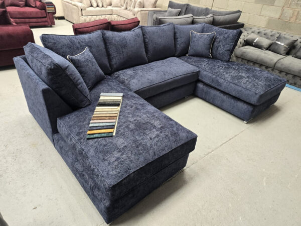London U-Shape Sofa – Midnight Alaska Fabric - Image 5